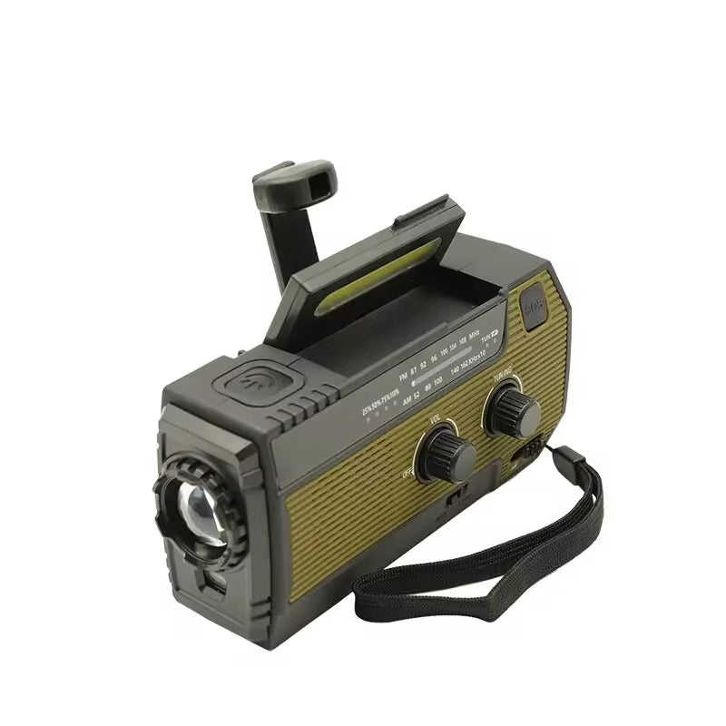 Rádio de emergência 2000/4000mAh com Lanterna e Carregador